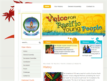 Tablet Screenshot of pacificyouthcouncil.org